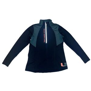 Rivalry Threads Mens University Of Miami Hurricanes 1/4 Zip Pullover Shirt XL